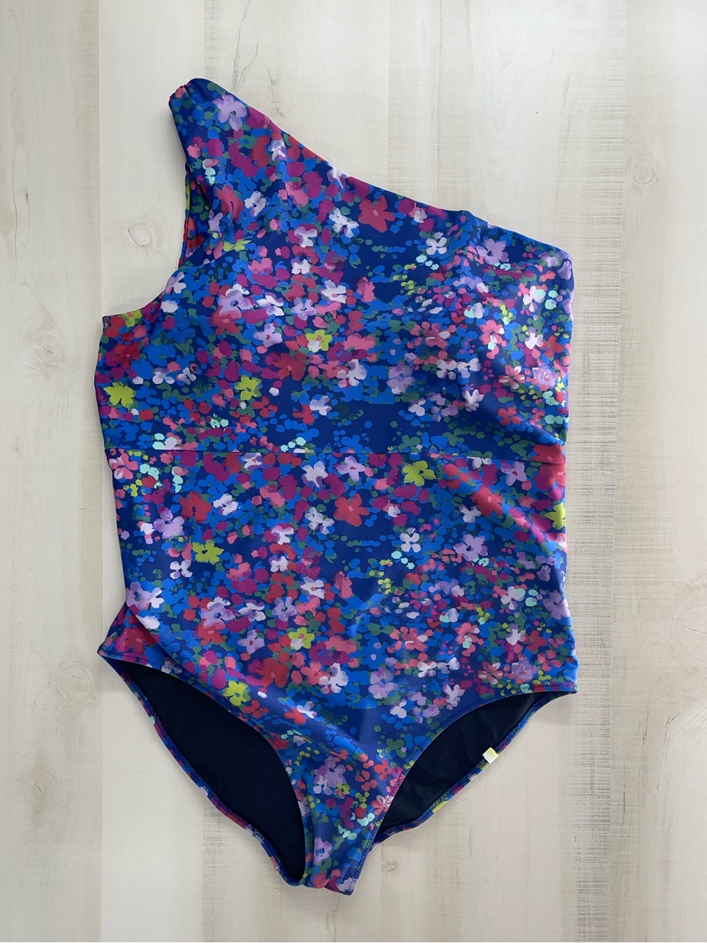 SUMMERSALT women’s one shoulder swimsuit swim floral navy one piece suit 18
